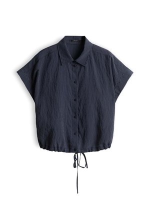 OPUS, CROPPED STRIPE FIT - Camicia - coal blue