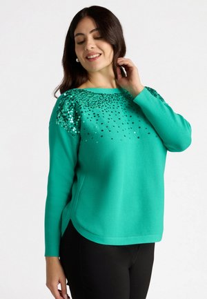 RICAMATA - Sweatshirt - verde acqua