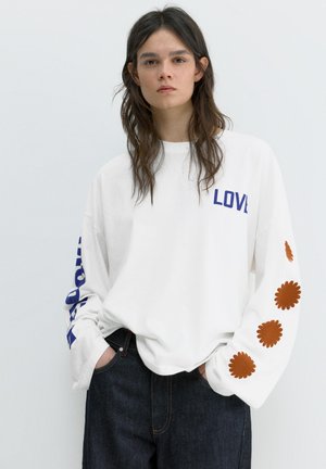PRINTED - Majica z dolgimi rokavi - white