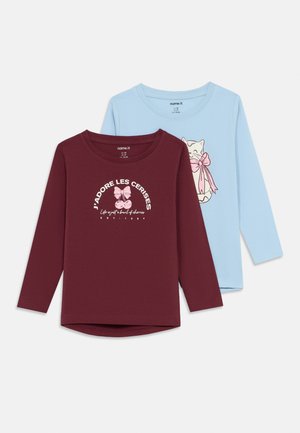 NMFVIX 2 PACK  - Pikkade varrukatega topp - windsurfer/burgundy