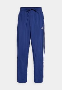 ESSENTIALS 3-STRIPES STANFORD OPEN HEM - Tréningruha alsók - dark blue/white
