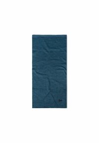 Gaiter per il collo leggero di colore blu, realizzato in tessuto testurizzato con un aspetto leggermente mélangé; presenta un piccolo logo nell'angolo inferiore.