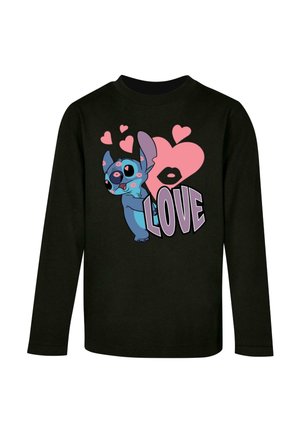 LILO AND STITCH - LOVE HEARTS - Long sleeved top - black