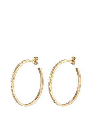 Elli HOOPS HAMMERED - Korvakorut - gold-coloured