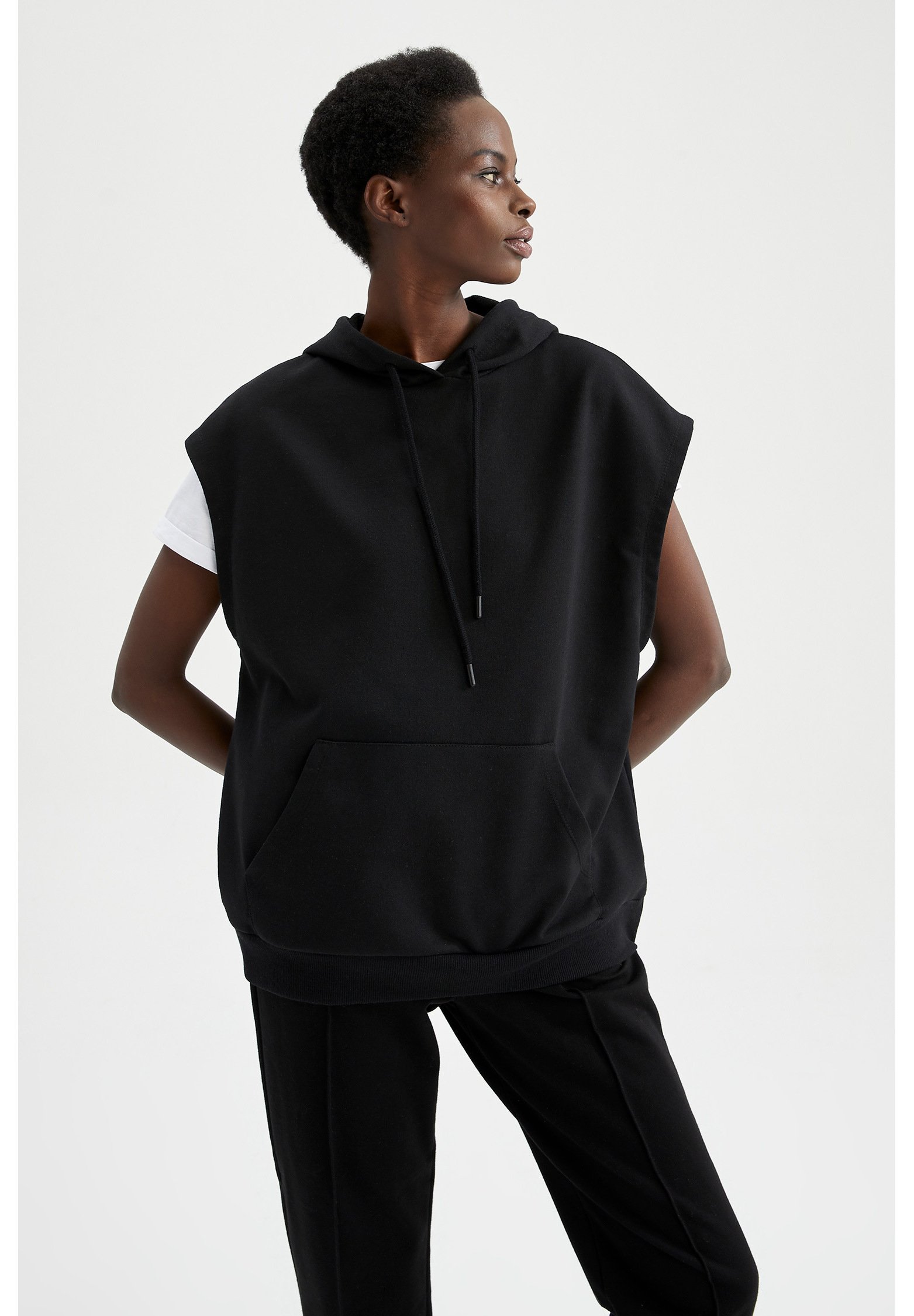 DeFacto SLEEVELESS - Hoodie - black - Zalando.de