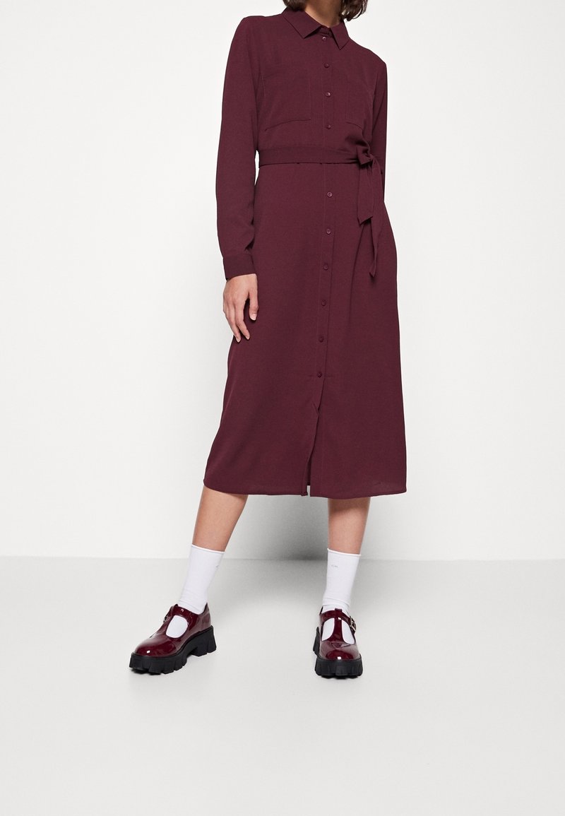 JDY Robe chemise - bordeaux