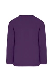 Langarmhemd in tiefem Lila, aus weicher Baumwolle. Verfügt über einen runden Halsausschnitt und einen geraden Saum ohne sichtbare Logos oder Muster.