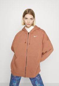 Nike Sportswear W NSW ESS FLC FZ HDY CLCTN OS - Camisola com fecho - mineral clay