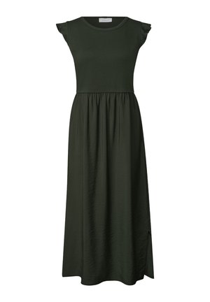 Street One Studio, MIDIKLEID IM STRUKTURMIX MIT RUNDHALS - Jerseykleid - oil green