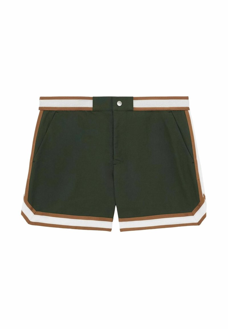 Reiss REGULAR FIT - BALLER CHÉ STRIPE - Zwemshorts - pine green