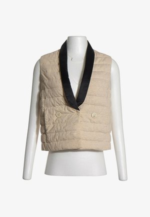 Brunello Cucinelli, JACKET MULTICOLOUR - Veste sans manches - beige black