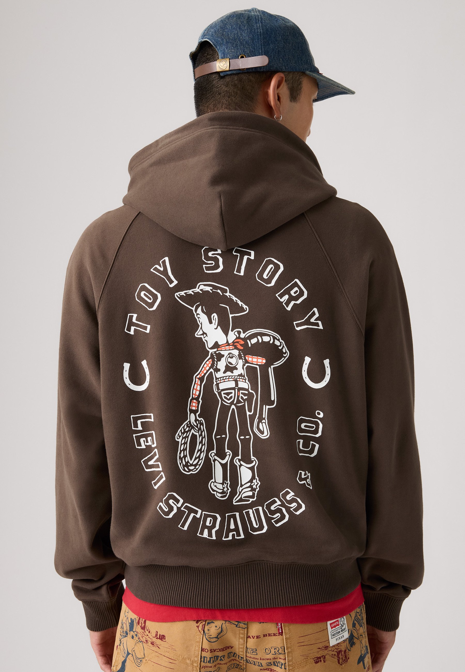 Sweat à Capuche Levi's Noir Col Montant Homme Taille S - Occasion Très Bon état