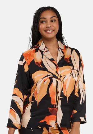 PURE CHIC - Haut de pyjama - feuilles noir