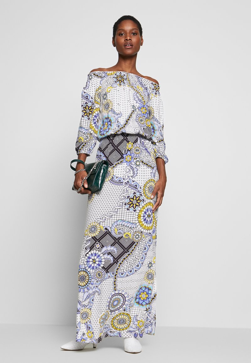 Desigual Robe Longue Azul Dali Blanc Zalando Fr
