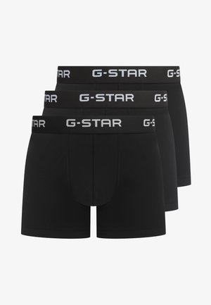 Zwarte boxershorts met elastische G-STAR tailleband met wit logo, set van drie, gladde textuur en aansluitend design.