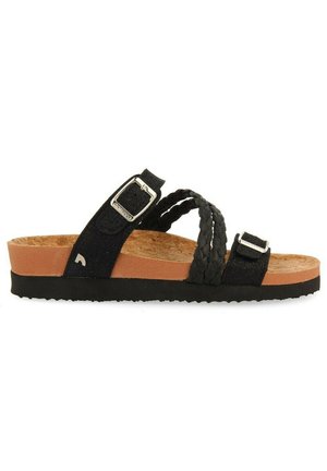 ESTILO CON TIRAS Y HEBILLA PARA LOUPIAN  - Sandalias planas - black