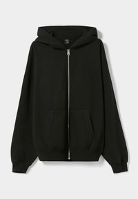 Bershka Felpa con zip - black
