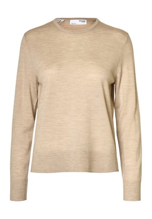 Selected, SLFTHEA - Pullover - oatmeal