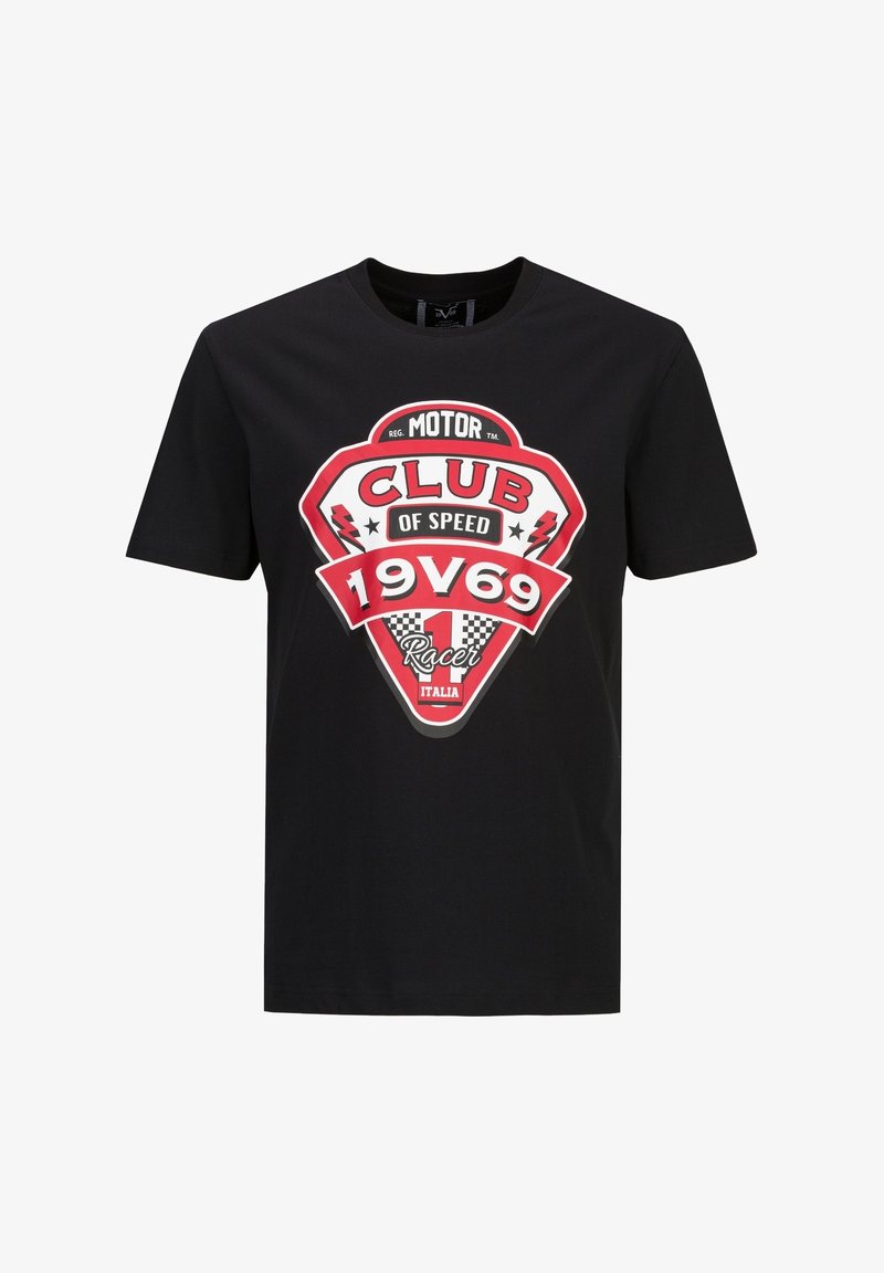 19V69 Italia RAFAEL RACING CLUB - Print T-shirt - black - Zalando