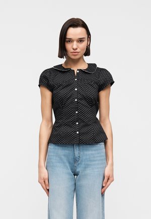 Button-down blouse - black
