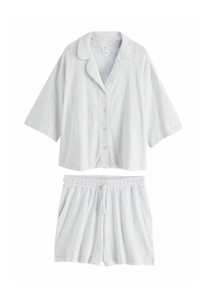 BUTTON THROUGH SHORT SET - Nattøj sæt - grey
