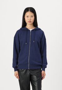 Gina Tricot ZIP HOODIE - Kapucnis pulóver - peacoat