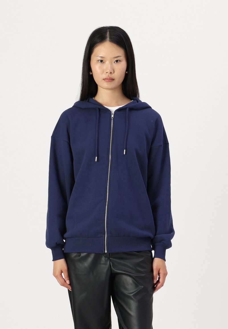 Gina Tricot ZIP HOODIE - Kapucnis pulóver - peacoat