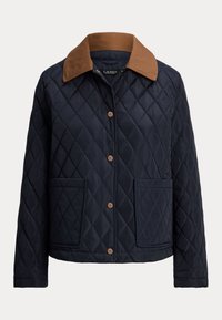 TWILL-TRIM DIAMOND-QUILTED BARN JACKET - Lengva striukė - navy