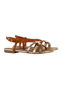 Divine Factory SANDALES PLATES À BRIDE  - Sandalen - camel or