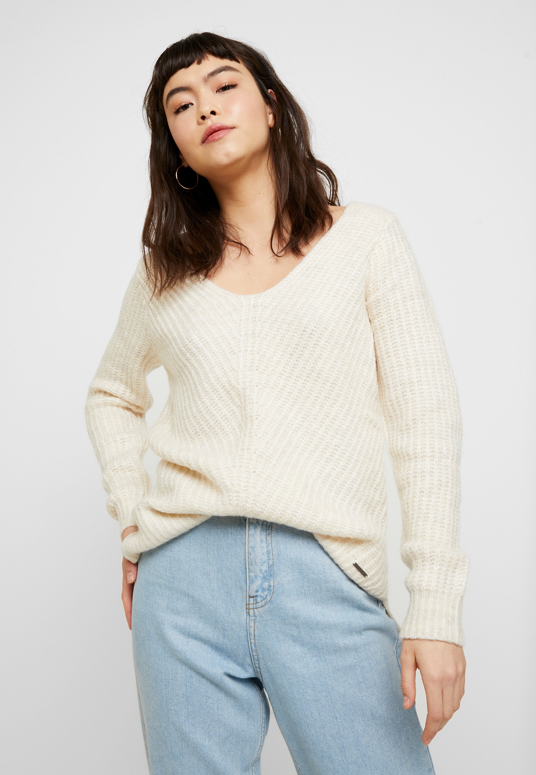 Abercrombie & Fitch LONG FUZZY Trui creamcrème Zalando.nl Beige Dames Truien van Abercrombie & Fitch online kopen
