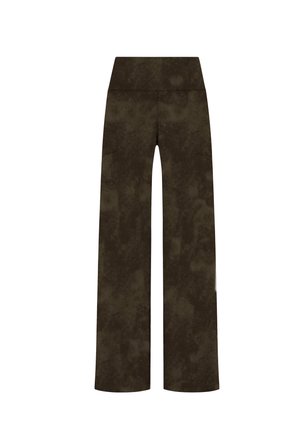 Deha, STRAIGHT PRINTED STRETCH MICROFIBER LEGGINGS - LEGGINGS - Trousers - brown