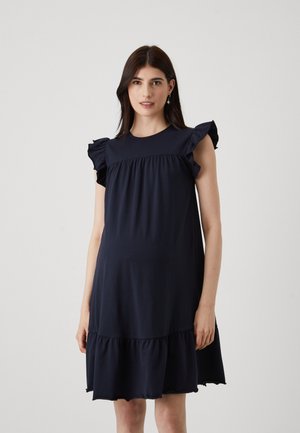 ONLY MATERNITY OLMLOUISA FRILL KNEE DRESS  - Vestito di maglina - night sky