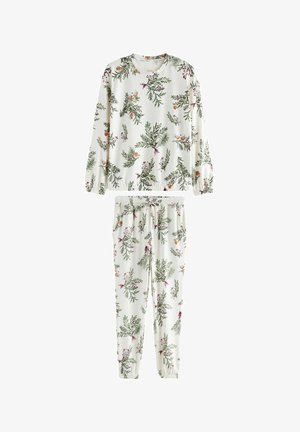 Next COSY LONG SLEEVE - REGULAR FIT SET - Pidžaamakomplekt - white robin