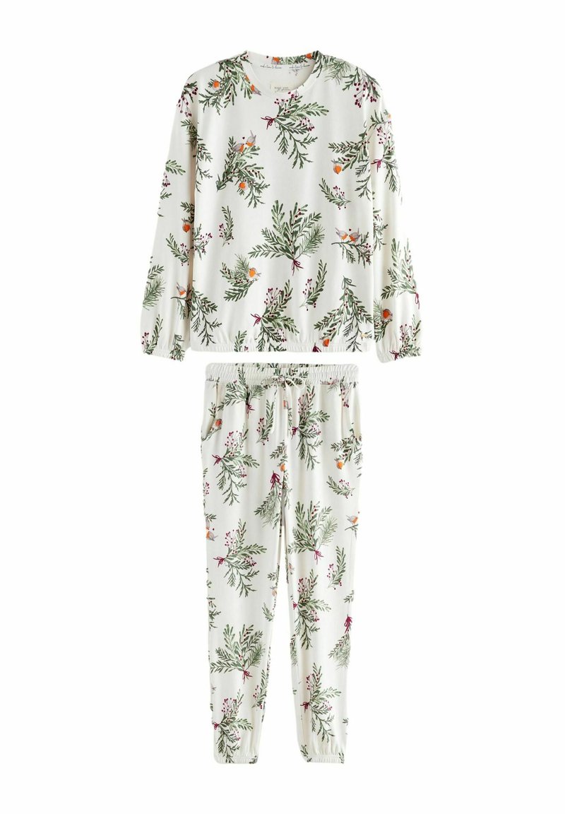 Next COSY LONG SLEEVE - REGULAR FIT SET - Pyžamová sada - white robin