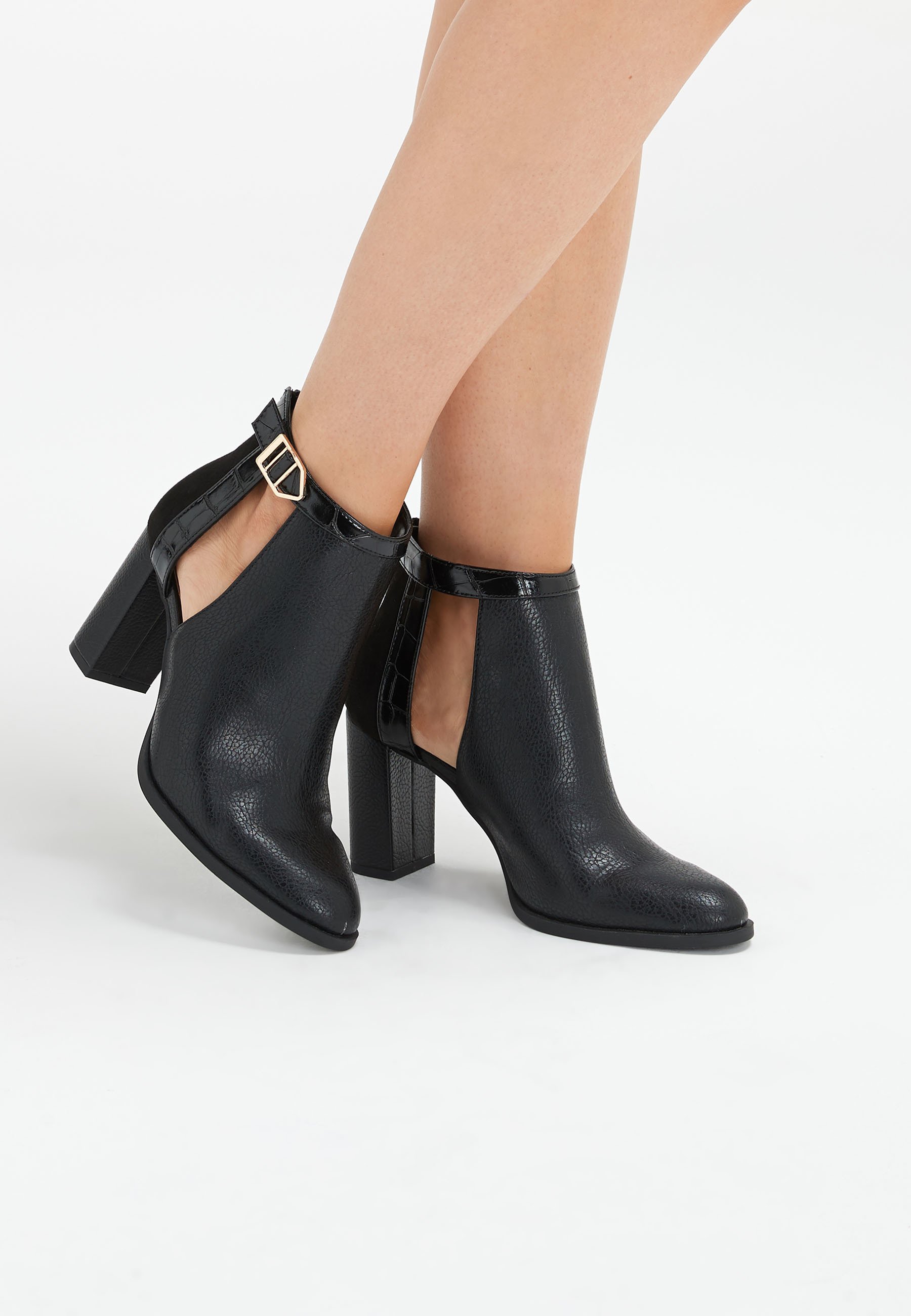 Next BONE FOREVER COMFORTÂ® OPEN SIDE SHOE BOOTS - Hoge hakken -  black/zwart - Zalando.nl
