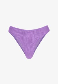 Niewybrane, fioletowe pastelowe figi kąpielowe z niskim stanem