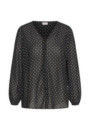 Kaffe Curve, KCMINDA BLOUSE - Μπλούζα - black w white dot