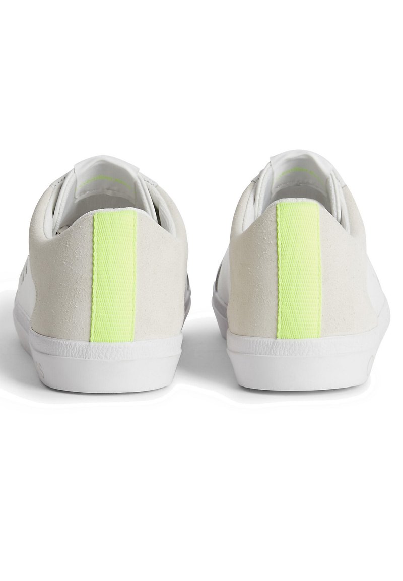 Calvin klein jeans white contrast low profile trainers Clearance