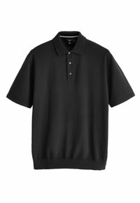 Next SHORT SLEEVE - REGULAR FIT - Bluză polo - black
