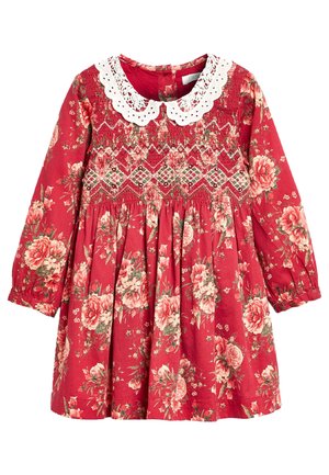 PRINTED SHIRRED COLLAR 3MTHS-8YRS - Vestido informal - red floral