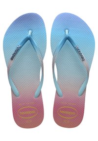 HAVAIANAS FLIP FLOP SLIM GRADIENT SUNSET - Sandalai su T formos dirželiu - white