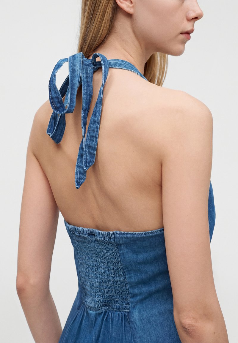 gap denim halter dress Hallie Satin Halter Neck Mini Dress Small main image 0