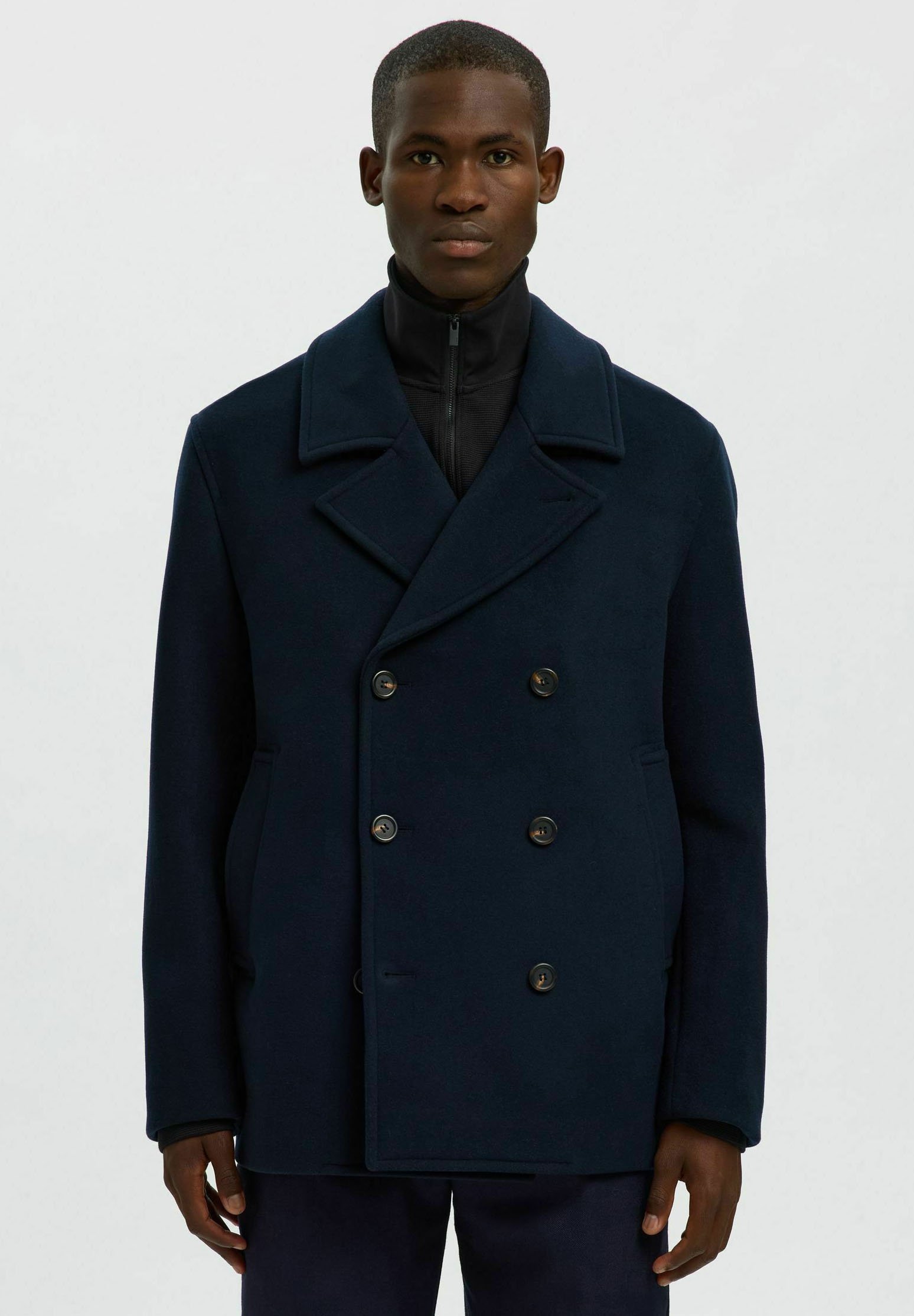 Manteau Court Bleu Marine Homme Selected Homme Manteau Court Sky