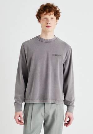 PREMIUM VINTAGE BLANK CROP LOGO   - Longsleeve - volcanic ash acid wash