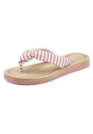 ZEHENTRENNER - Badslippers - rosa-gestreift