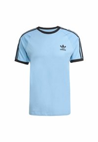 STRIPES TEE - Camiseta estampada - ash blue   black