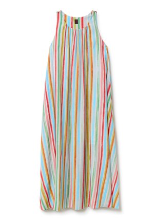 Stefanel LONG SLEEVELESS WITH STRIPES - Maxikleid - verde rosso