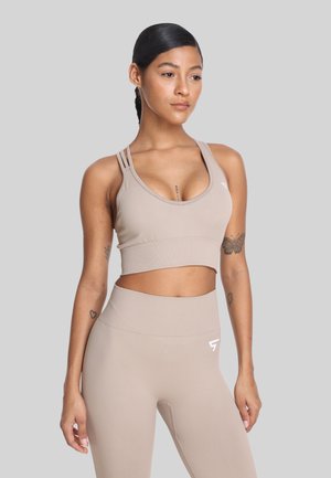 ELIS CROSS SEAMLESS  - Športová podprsenka so strednou podporou - beige