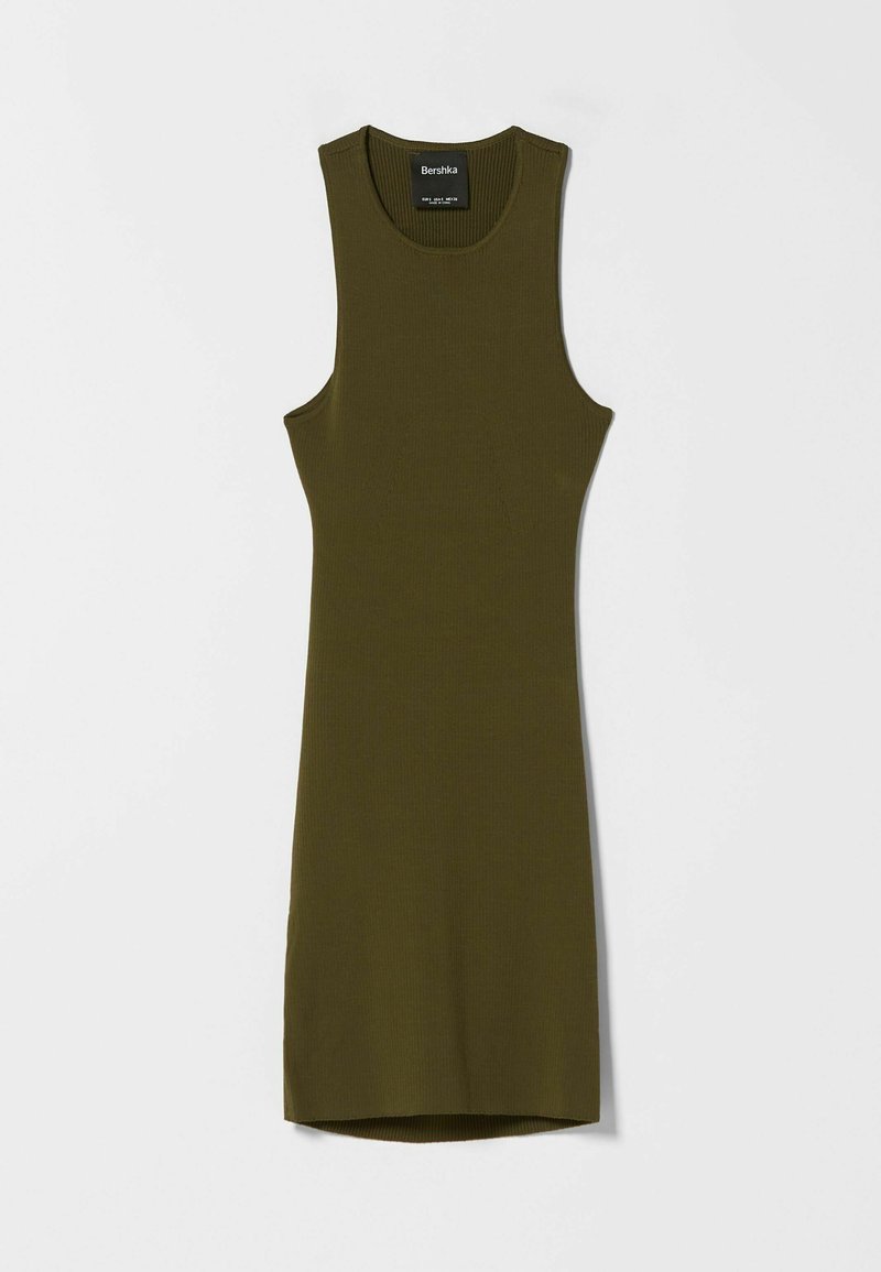 Bershka Gebreide jurk kaki