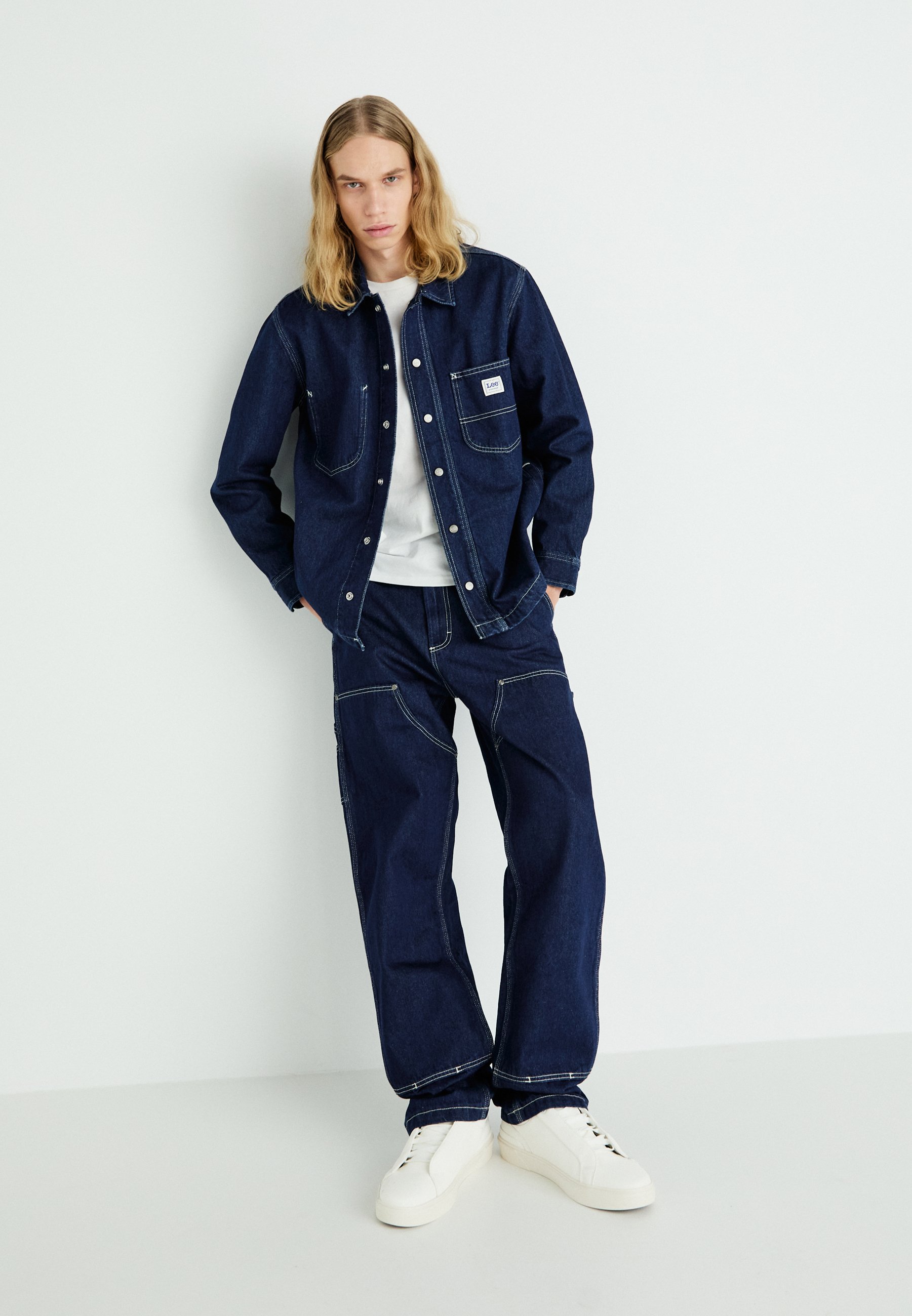 Lee OVERSHIRT - Denim jacket - raw/light-blue denim - Zalando.co.uk
